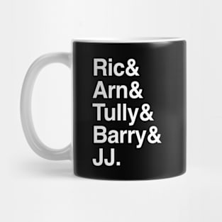 Helvetica List Four Horsemen List T-Shirt (plus Barry) Mug